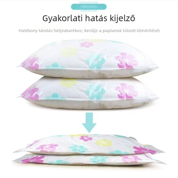Extra nagy vákuumos tömörítő tároló zacskó, 70×90 cm, ruhák és paplanok tárolására