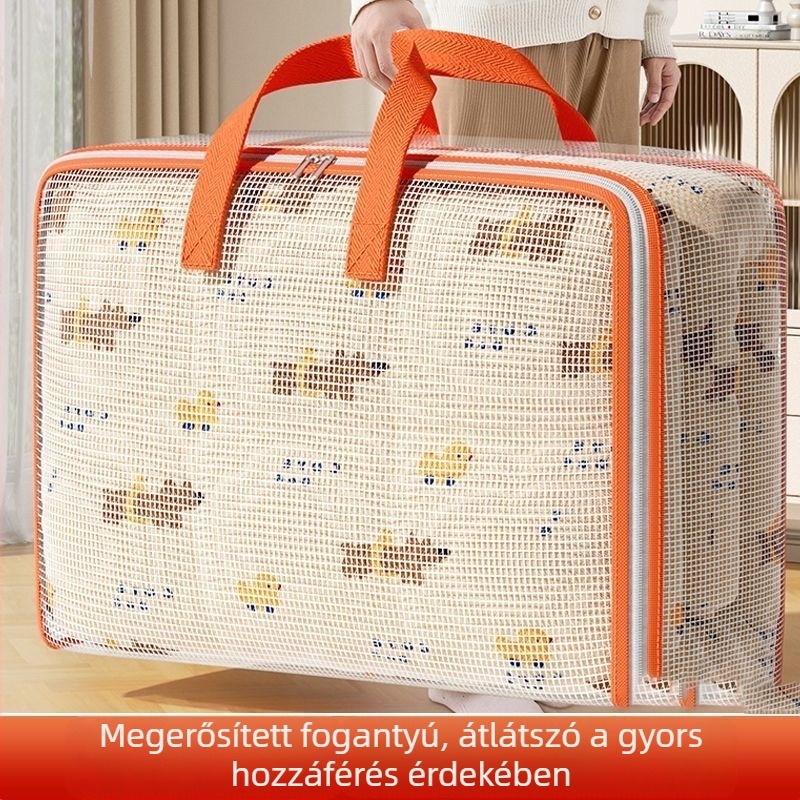 Vízálló gardrób tárolótáska, extra nagy méret, összecsukható tároló doboz paplanokhoz és ruhákhoz, nagy kapacitás