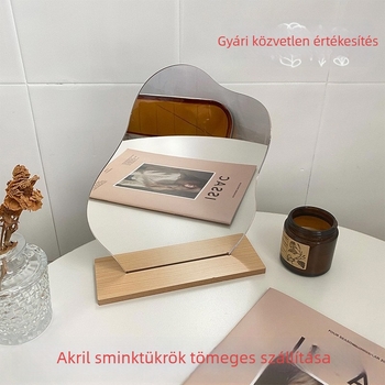 Akril sminktükör szokatlan alakú, asztali használatra kollégiumba