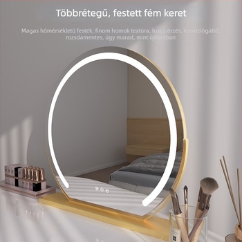 LED smink tükör világítással, asztali tükör forgatható fejjel, nagy méretű hálószoba