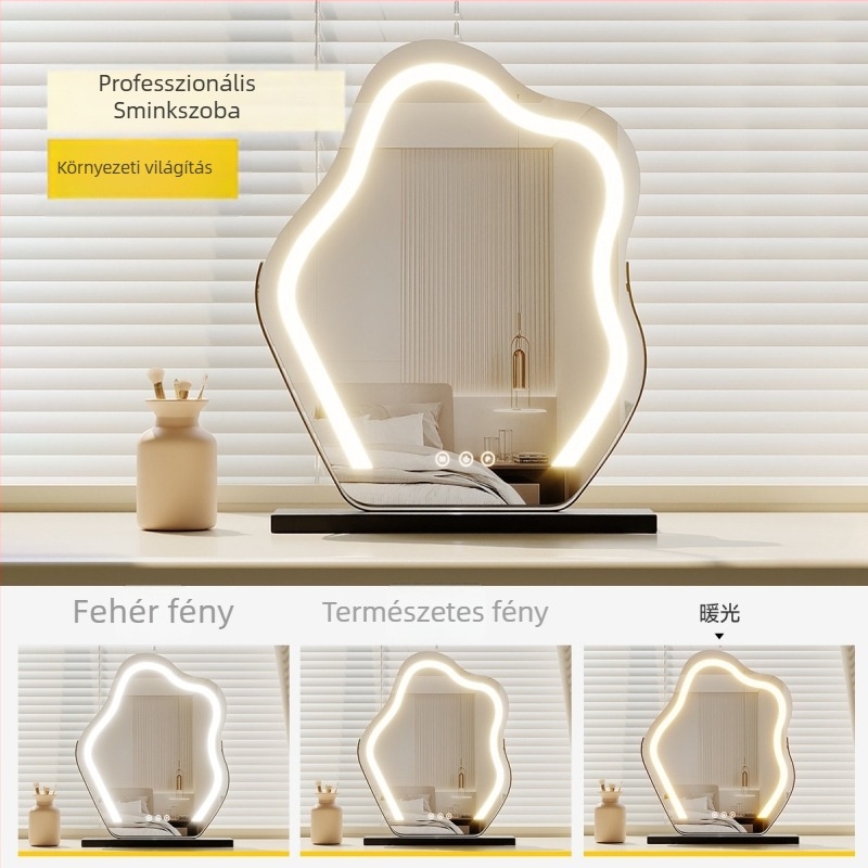 LED felhő formájú sminktükör asztali világítással