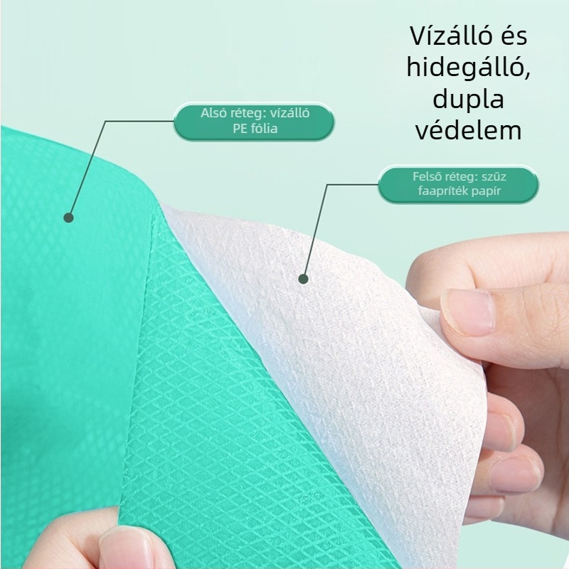 Egyszer használatos WC-matrac, dupla vastagságú, vízálló, teljes lefedés, utazáshoz és szállodákhoz