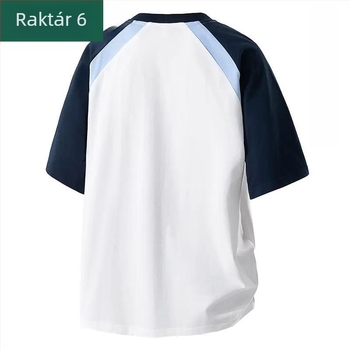 Férfi nyári rövid ujjú ice silk póló, légáteresztő, gyorsan száradó, kontrasztos színek, hűs érzet