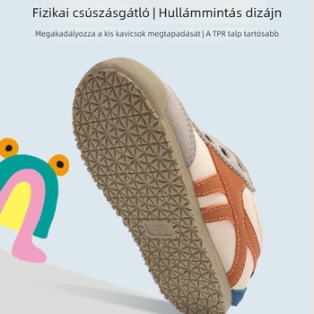 Gyerekeknek készült beltéri vászoncipő, puha csúszásmentes talppal, könnyű tavaszra és őszre