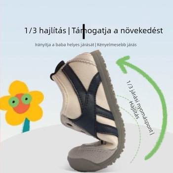 Gyerekeknek készült beltéri vászoncipő, puha csúszásmentes talppal, könnyű tavaszra és őszre