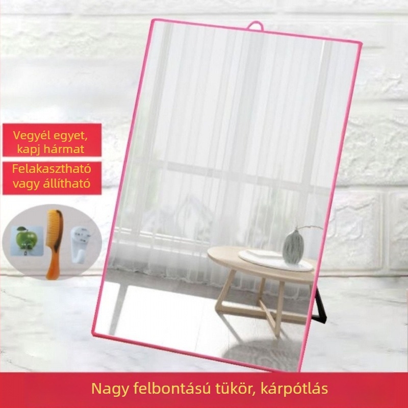 Fürdőszobai sminktükör falra szerelhető és asztali állvánnyal – otthonra vagy kollégiumba