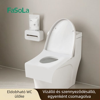 FaSoLa egyszer használatos WC-ülőke matrac teljes lefedéssel, postnatális ápoláshoz, 40×60 cm, 10 db