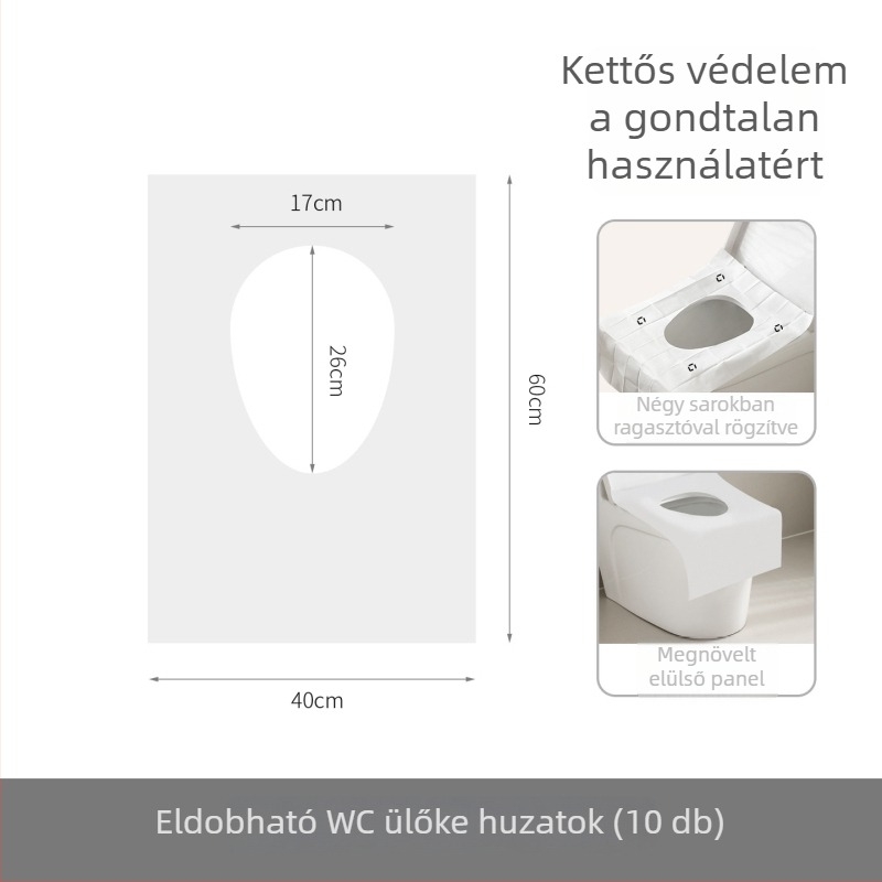 FaSoLa egyszer használatos WC-ülőke matrac teljes lefedéssel, postnatális ápoláshoz, 40×60 cm, 10 db