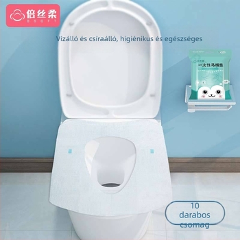 Double Silk Soft egyszer használatos WC-ülésvédő készlet, megvastított, vízálló és antibakteriális