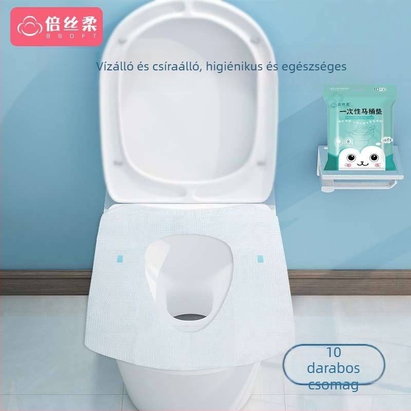 Double Silk Soft egyszer használatos WC-ülésvédő készlet, megvastított, vízálló és antibakteriális