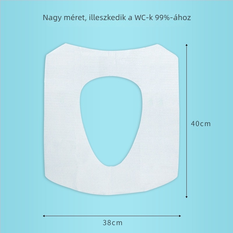 Double Silk Soft egyszer használatos WC-ülésvédő készlet, megvastított, vízálló és antibakteriális
