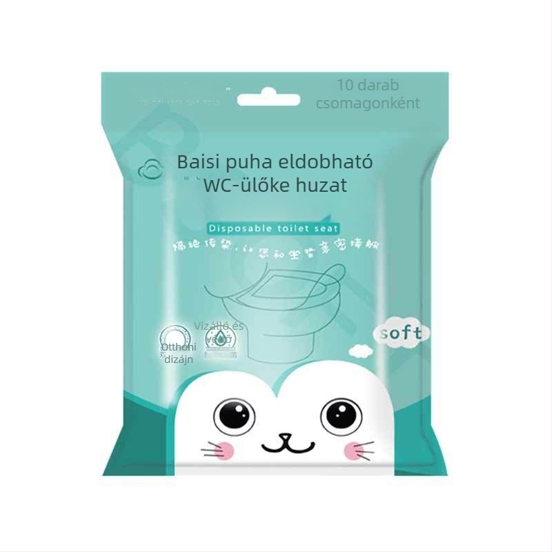 Double Silk Soft egyszer használatos WC-ülésvédő készlet, megvastított, vízálló és antibakteriális