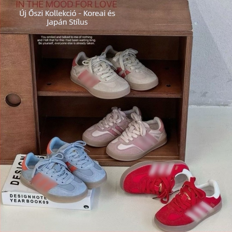 Gyerekeknek készült őszi koreai stílusú jelly-talpú edzőcipők, 2025-ös új modell, alacsony szárú, fiúknak és lányoknak