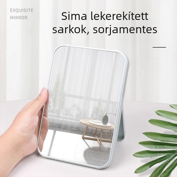 HD felbontású sminktükör, asztali egyszerű sminktükör, négyzet alakú hercegnő-stílusú tükör, egyszerű összecsukható sminktükör az asztalhoz