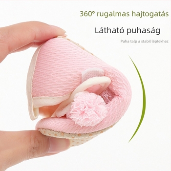 Tavasz 2025 Baba csúszásmentes cipő, aranyos rajzfilm mintával, légáteresztő felső rész, Velcro zárás, beltéri és kültéri használatra, puha talp