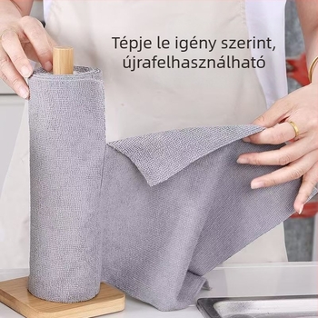 Sűrűsített, puha, cső alakú konyhai rongy, kézzel téphető, nedves vagy száraz használatra, olajat felszívó tisztító kendő