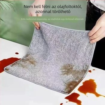 Bambuszszén tisztító kendő, szálmentes, többfunkciós otthoni tisztításhoz, 200 g