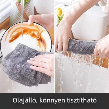 Bambuszszén tisztító kendő, szálmentes, többfunkciós otthoni tisztításhoz, 200 g