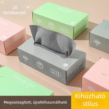 Dobozos, egyszer használatos konyhai törlő kendő vastagított mikroszálas