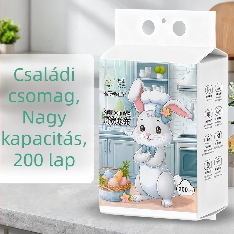 Egyszer használatos konyhai tisztító kendők nedves és száraz tisztításhoz, vastagított, akasztható, nagy kiszerelés
