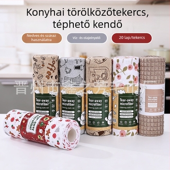Mikroszálas konyhai tisztítókendő, nedves és száraz használat, egyszer használatos