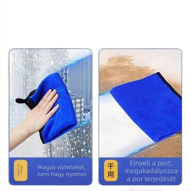 Monogramozott mikroszálas tisztító kendő korall velúrral, nedvszívó és szöszmentes