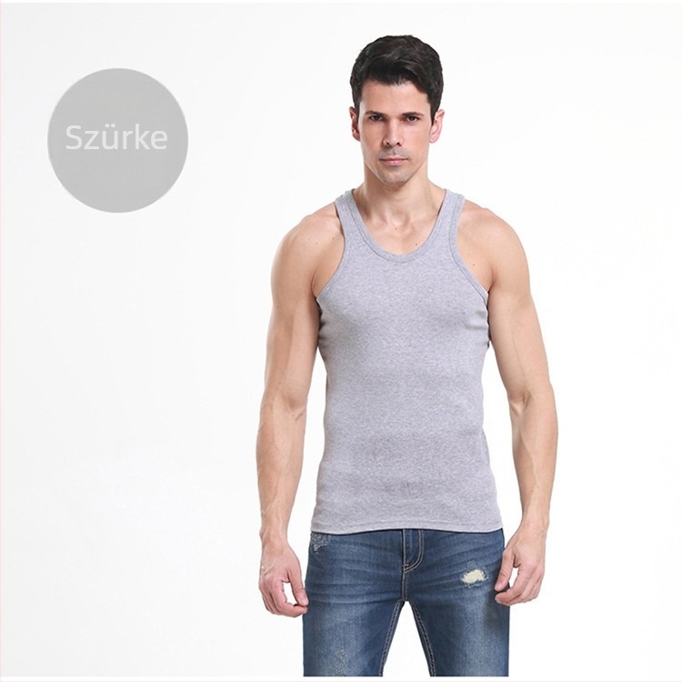 Férfi pamut stretch mellény, Slim fit, ujj nélküli