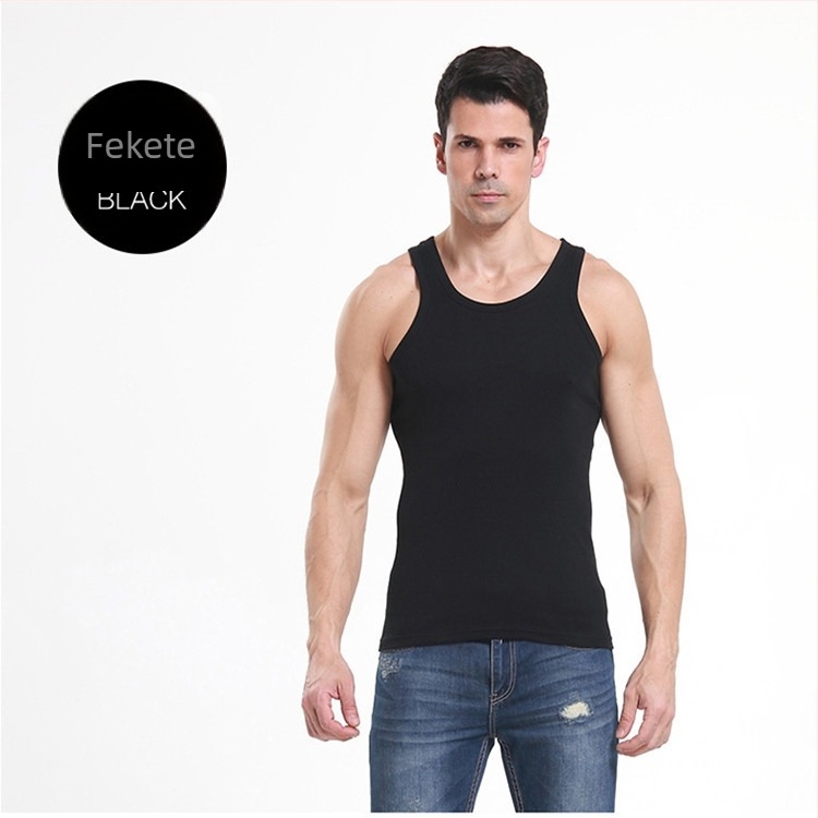 Férfi pamut stretch mellény, Slim fit, ujj nélküli