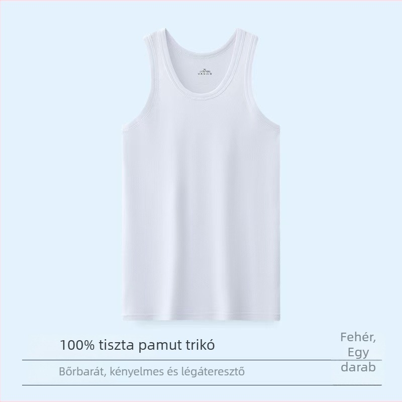 Férfi pamut stretch mellény, Slim fit, ujj nélküli