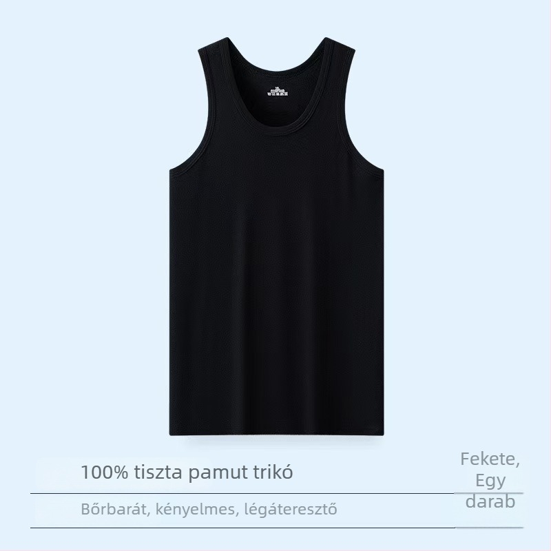 Férfi pamut stretch mellény, Slim fit, ujj nélküli
