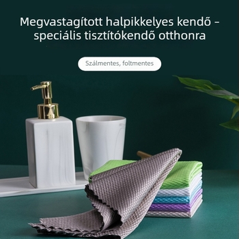 Mikroszálas tisztító rongy üveghez és a konyhához, nedvszívó, szöszmentes, mosogatáshoz