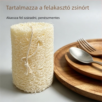 Természetes luffa mosogatópárna konyhai tisztításra, nedvszívó, olajálló