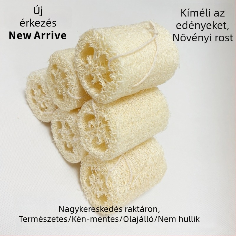 Természetes luffa mosogatópárna konyhai tisztításra, nedvszívó, olajálló