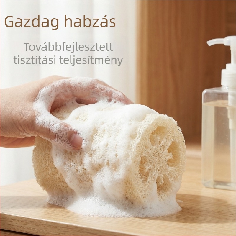 Természetes luffa mosogatópárna konyhai tisztításra, nedvszívó, olajálló