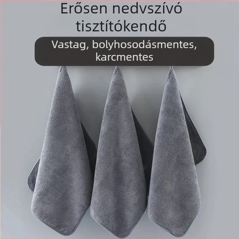 Abszorpciós tisztító kendő üveg- és konyhai felületekhez, vastag, szálmentes