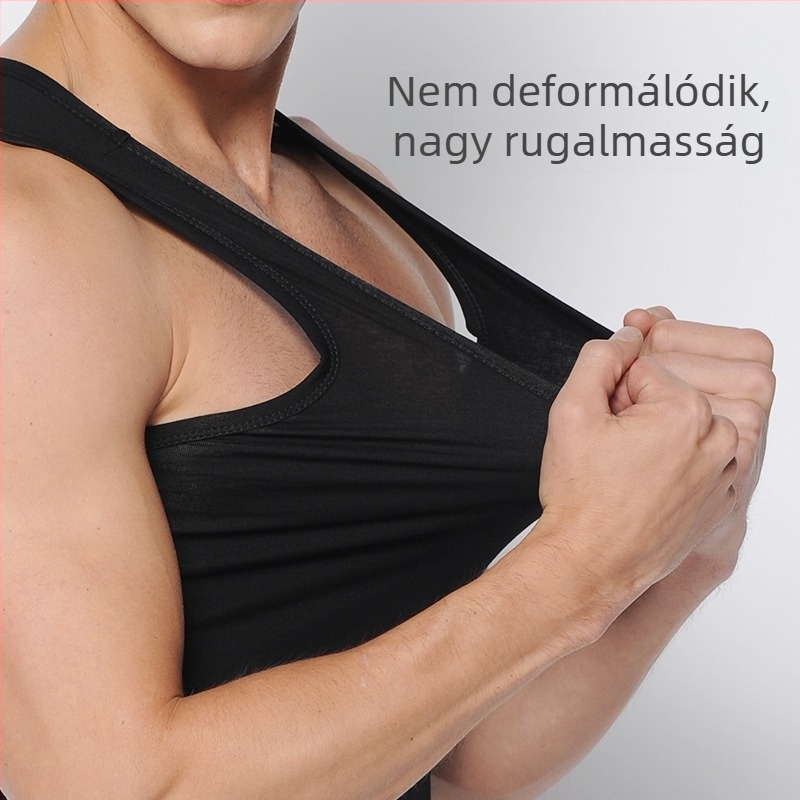 Aishiqi Férfi ujjatlan pamut alaprétegű felső – karcsú szabás, nyár