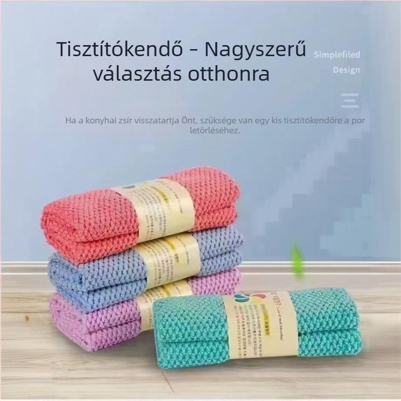 Koreai stílusú bambuszrost kendő üveg- és tükörtisztításhoz, nedvszívó, rugalmas tisztító rongy