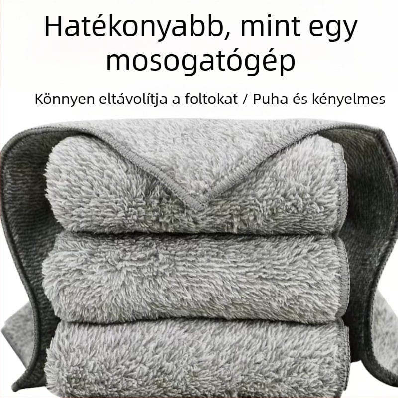 Vastag bambuszaktívált szén konyhai törölköző, olajálló, folteltávolító tisztító kendő