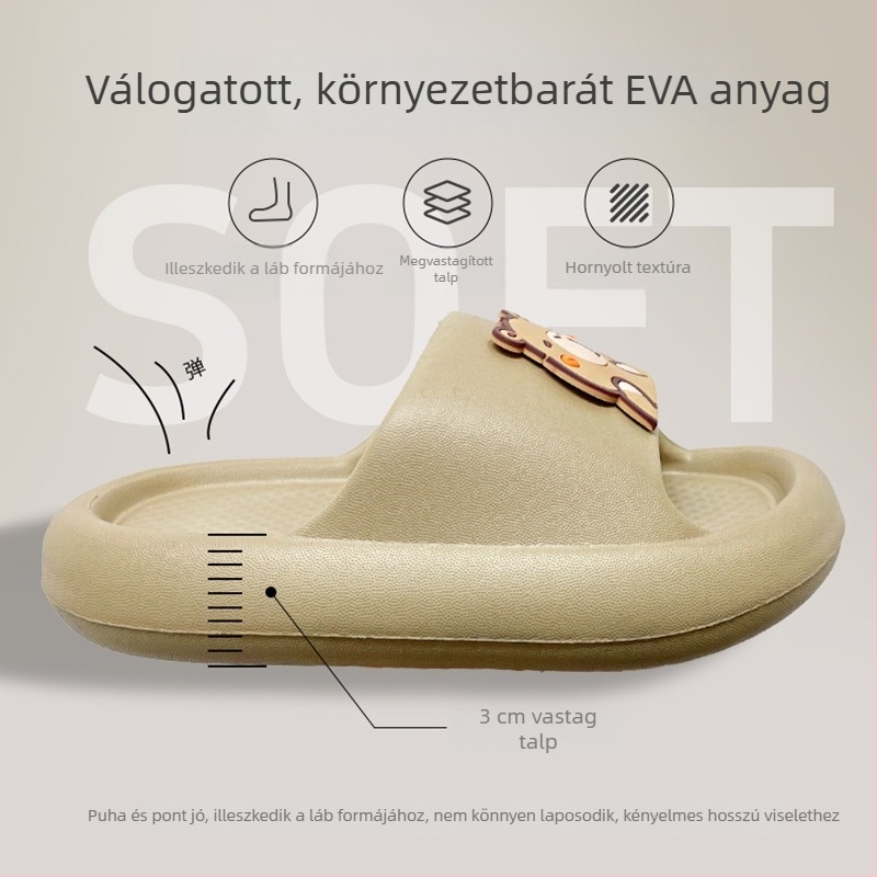 Capibara-ihletésű gyerekpapucs lányoknak, beltéri használatra, csúszásmentes EVA talppal