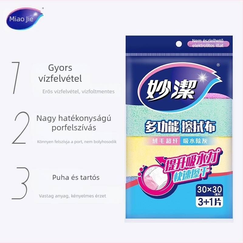 Miaojie többfunkciós tisztító kendő a konyhában, szöszmentes, rendkívül nedvszívó, vastított mosogatókendő