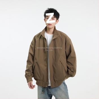 Őszi pilóta dzseki férfiaknak — szélálló, barna, 2025-ös modell