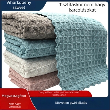 Mikroszálas vafla mintázatú törlőkendő, rendkívül nedvszívó, szöszmentes, konyhai törlőkendő mosogatáshoz