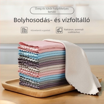 Mikroszálas kendő hal pikkely mintával, rendkívül nedvszívó, konyhai takarításra