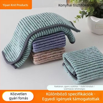 Csíkos mosogatókendő, vastagított, nedvszívó, megerősített szélekkel, olajat nem felszívó, szálmentes, konyhához, testreszabható