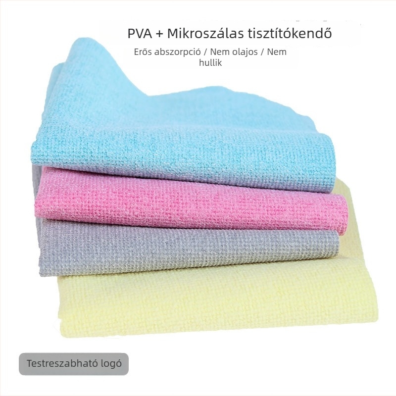 PVA rostból készült nedvszívó tisztító kendő edényekhez és a konyhához, szöszmentes