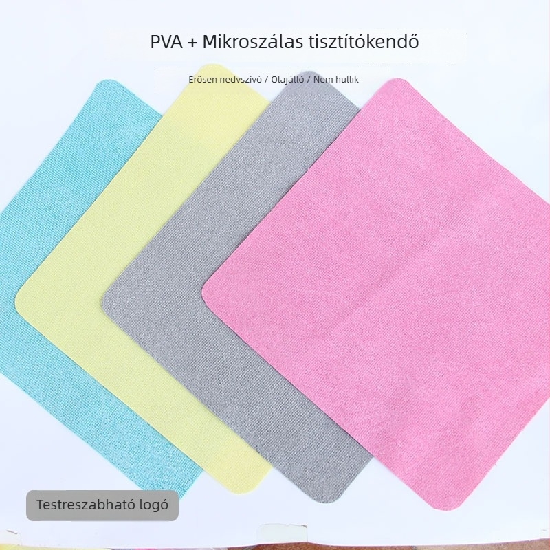 PVA rostból készült nedvszívó tisztító kendő edényekhez és a konyhához, szöszmentes
