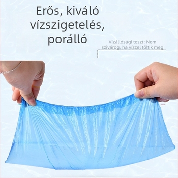 Egyszer használatos cipővédő, vastag, vízálló, műanyag, 100 db, univerzális méret