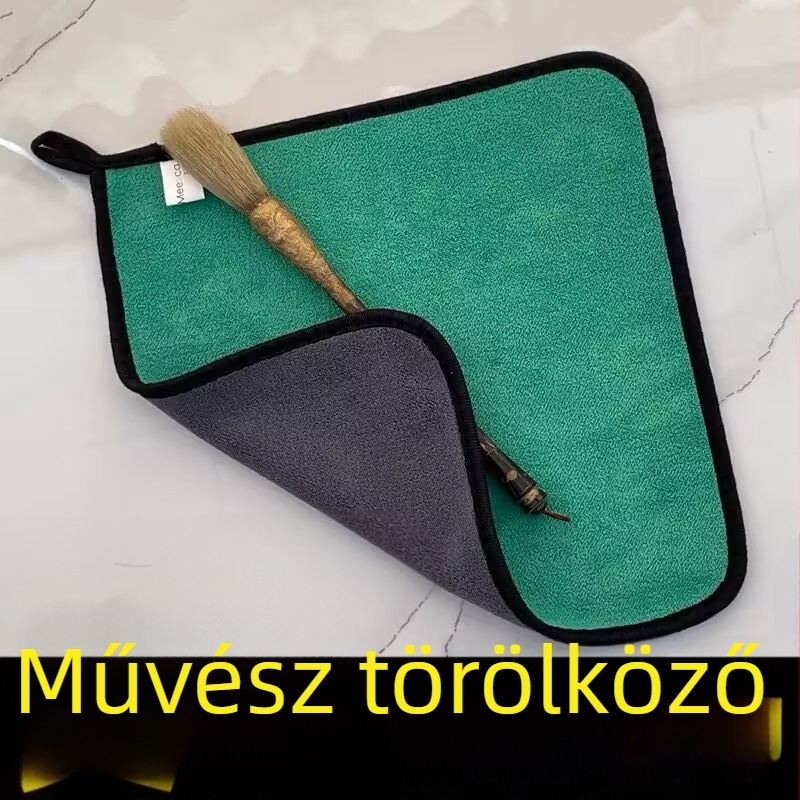 Mikroszálas nedvszívó festőkendő — gouache törlőkendő, kis négyzetes kendő művészeknek