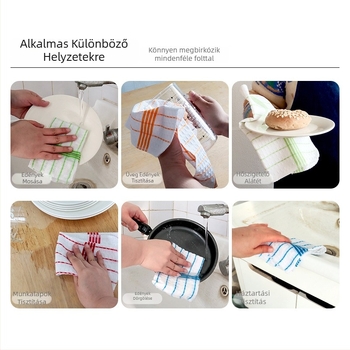 Pamut waffel-textúrájú mosogatókendő, 30×30 cm, 10 darabos csomag