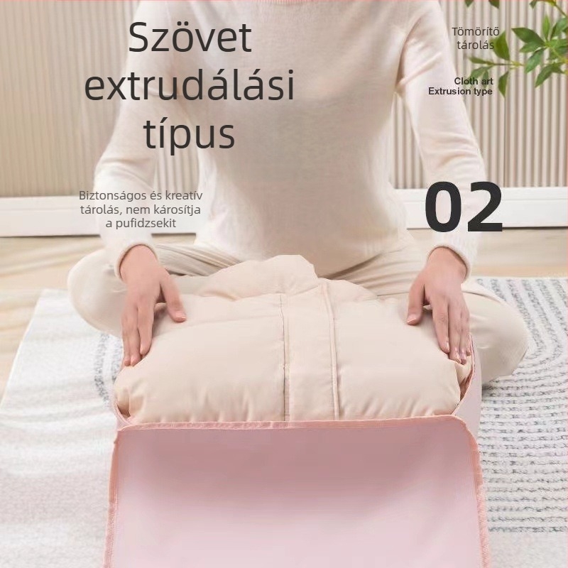 Vákuumos tárolózsák töltött kabátok és paplanok számára, utazáshoz, nagy méret